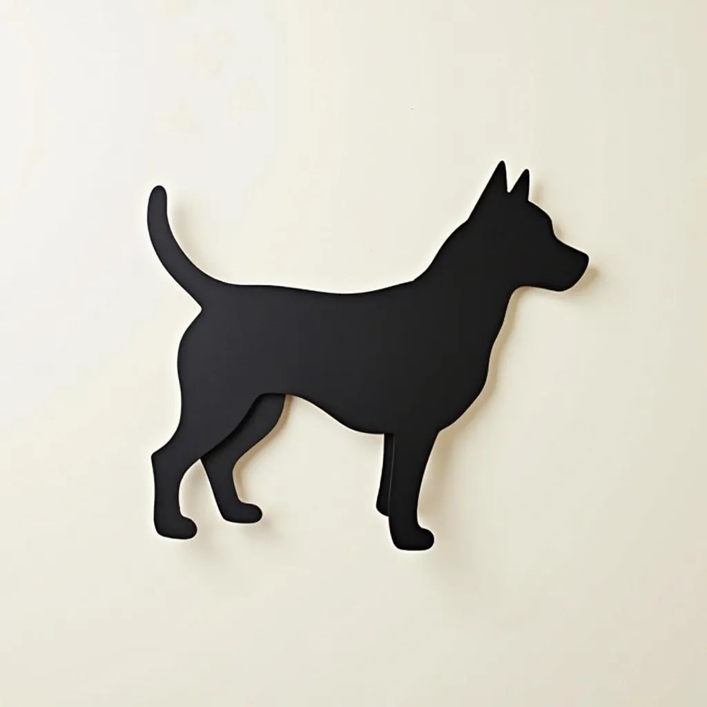 Metal Wall Art Stylized Dog Silhouette