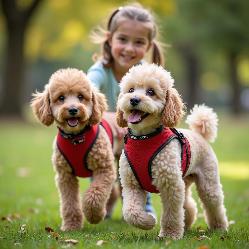 Mini Poodle Service Dog Owner with Child