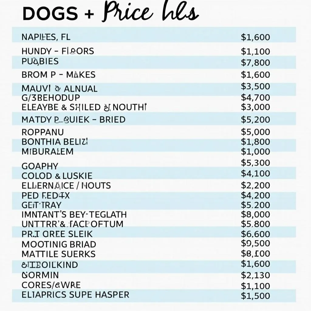 Mobile Dog Groomer Naples FL: Price List