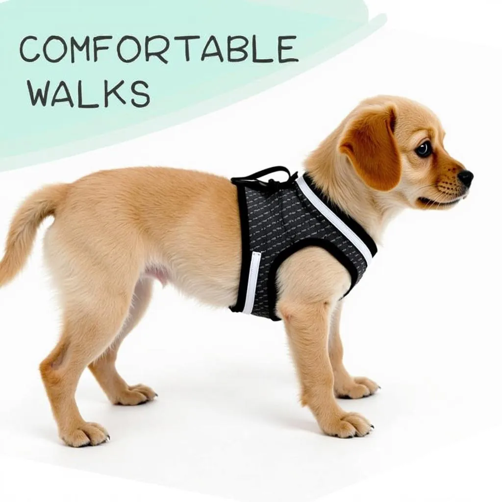 Small Dog Walking with a Mod Harness