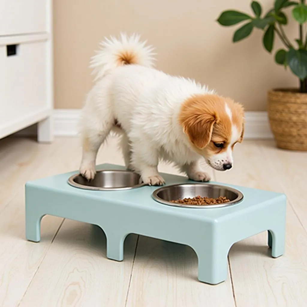 Dog bowl stand for small breeds