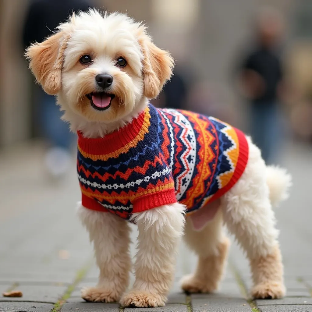 Modern Fair Isle Dog Jumper