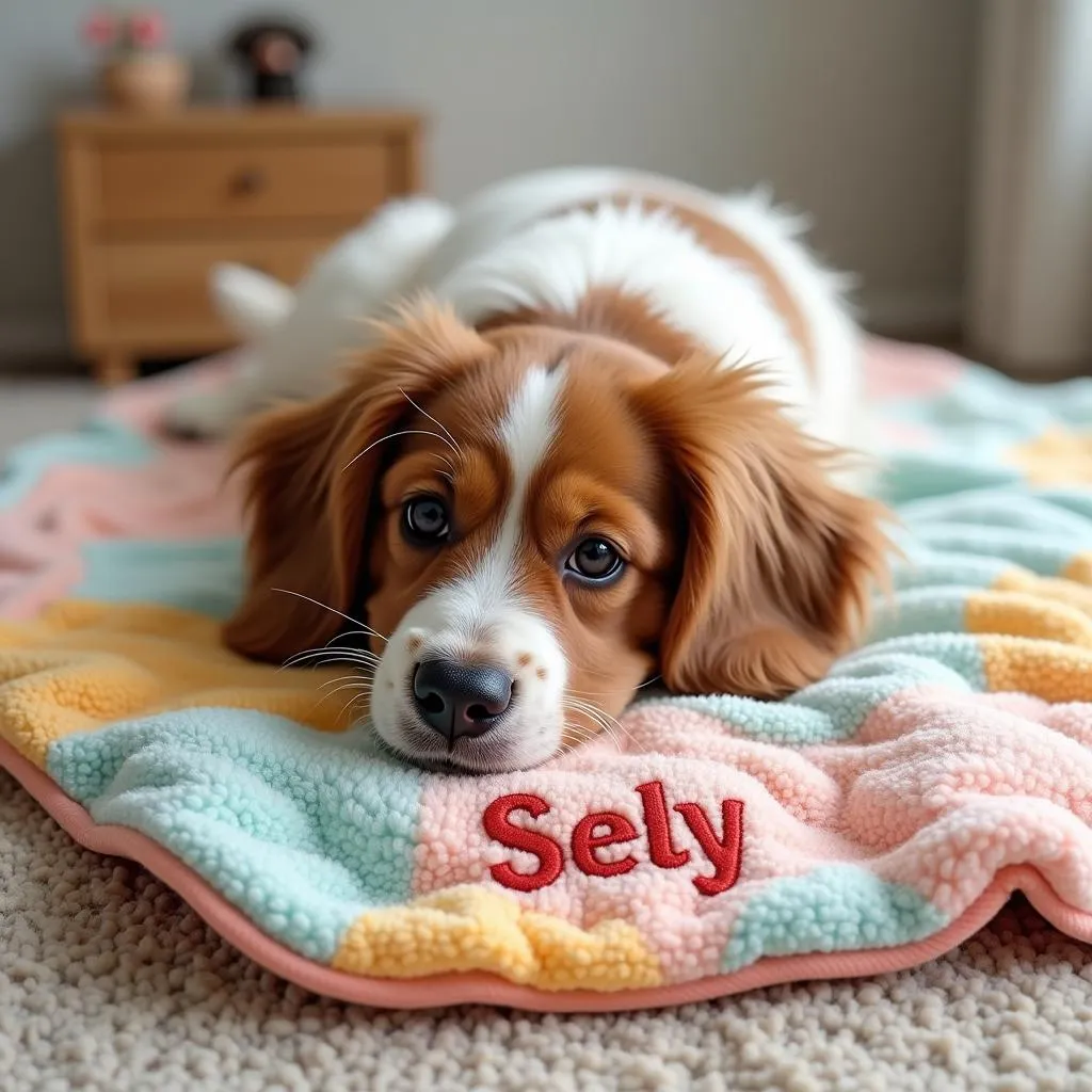 Personalized Dog Blanket with Name