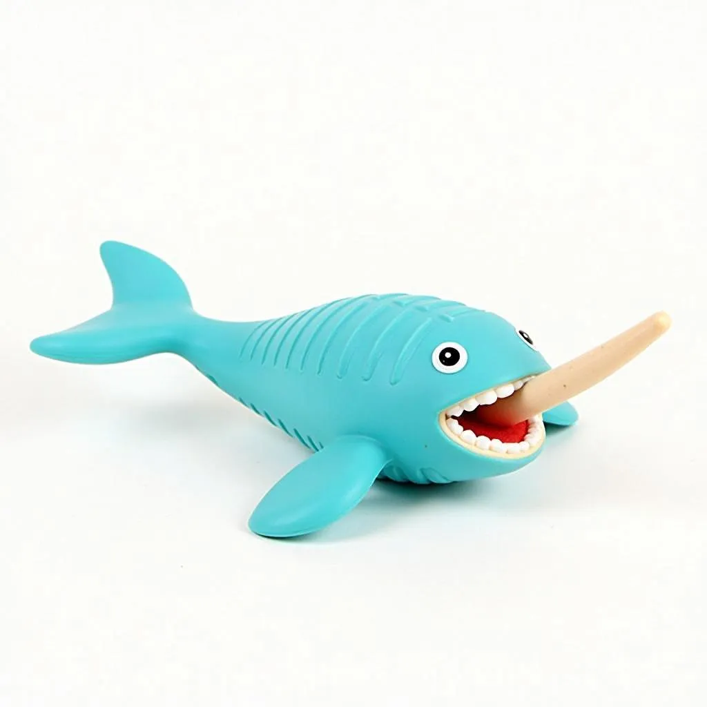 Durable Narwhal Dog Toy for Medium Breeds