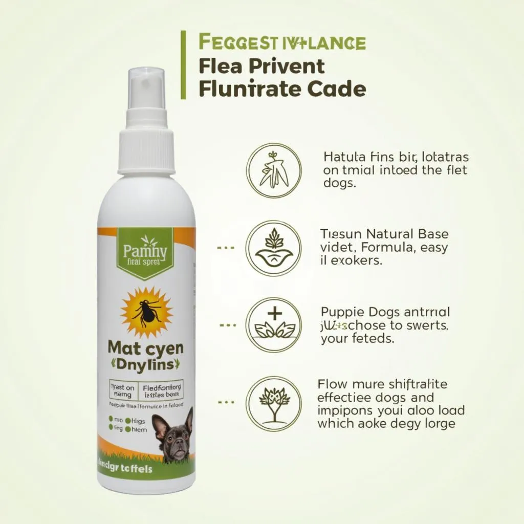 Natural Flea Spray for Dogs Bottle