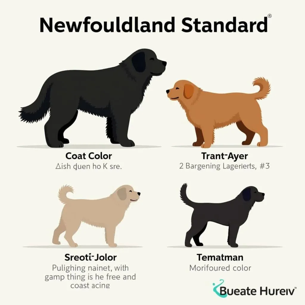 Newfoundland dog breed standards in a dog show