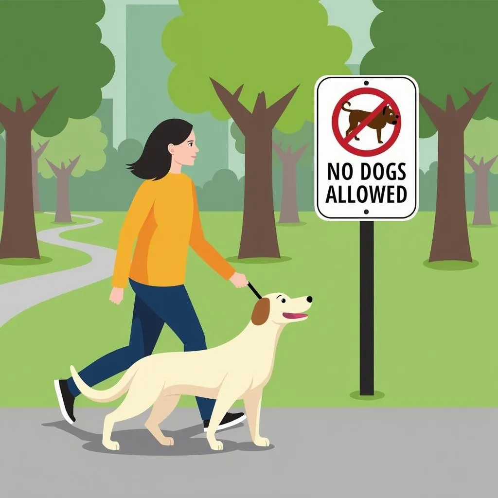 What does a no dog allowed sign mean?