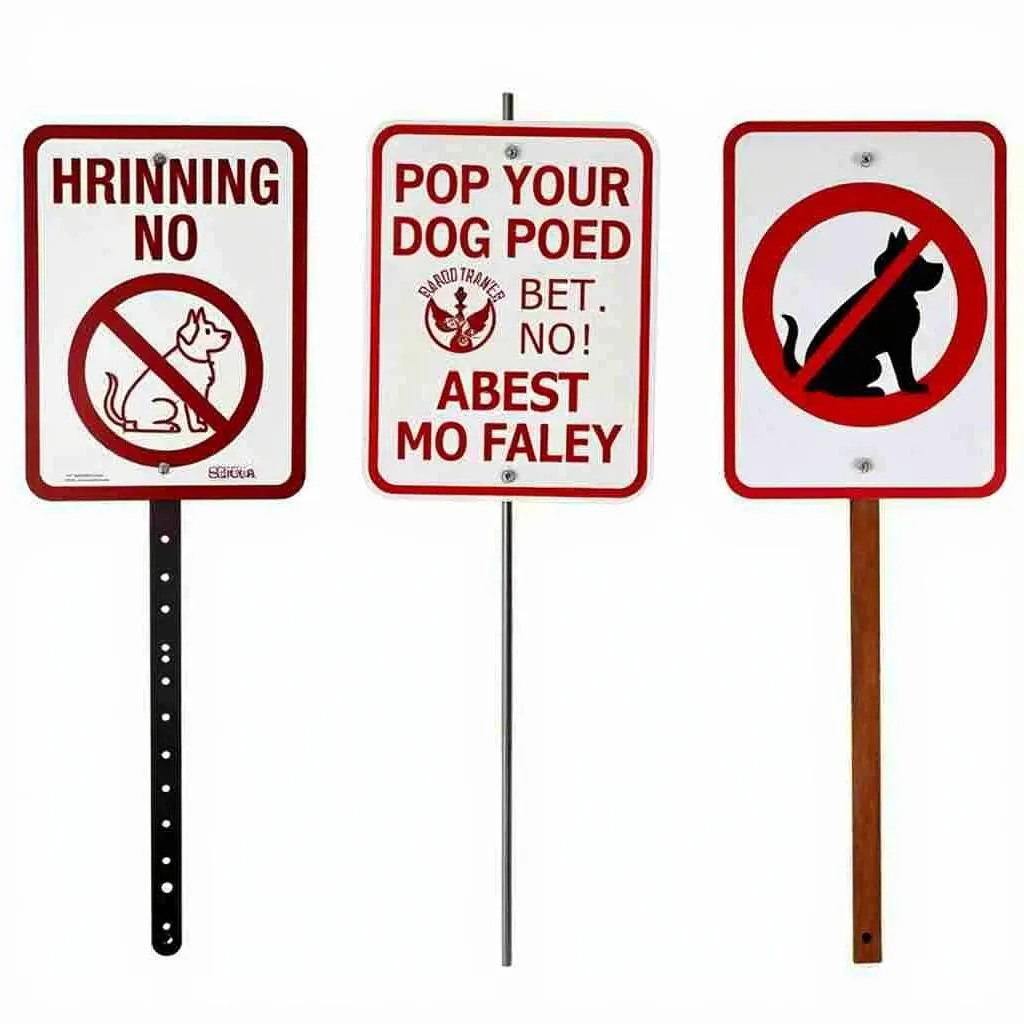 No Dog Poop Yard Signs Variety