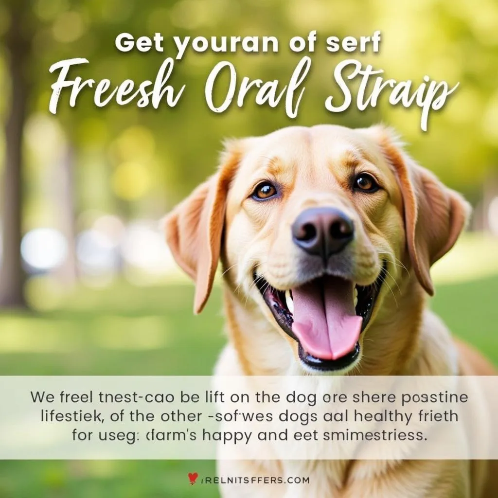 Oral spray for dogs helping dog with fresh breath