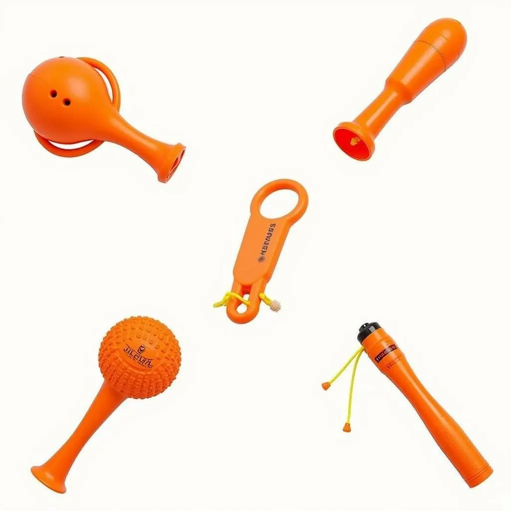 Orange dog toys for active play and fun