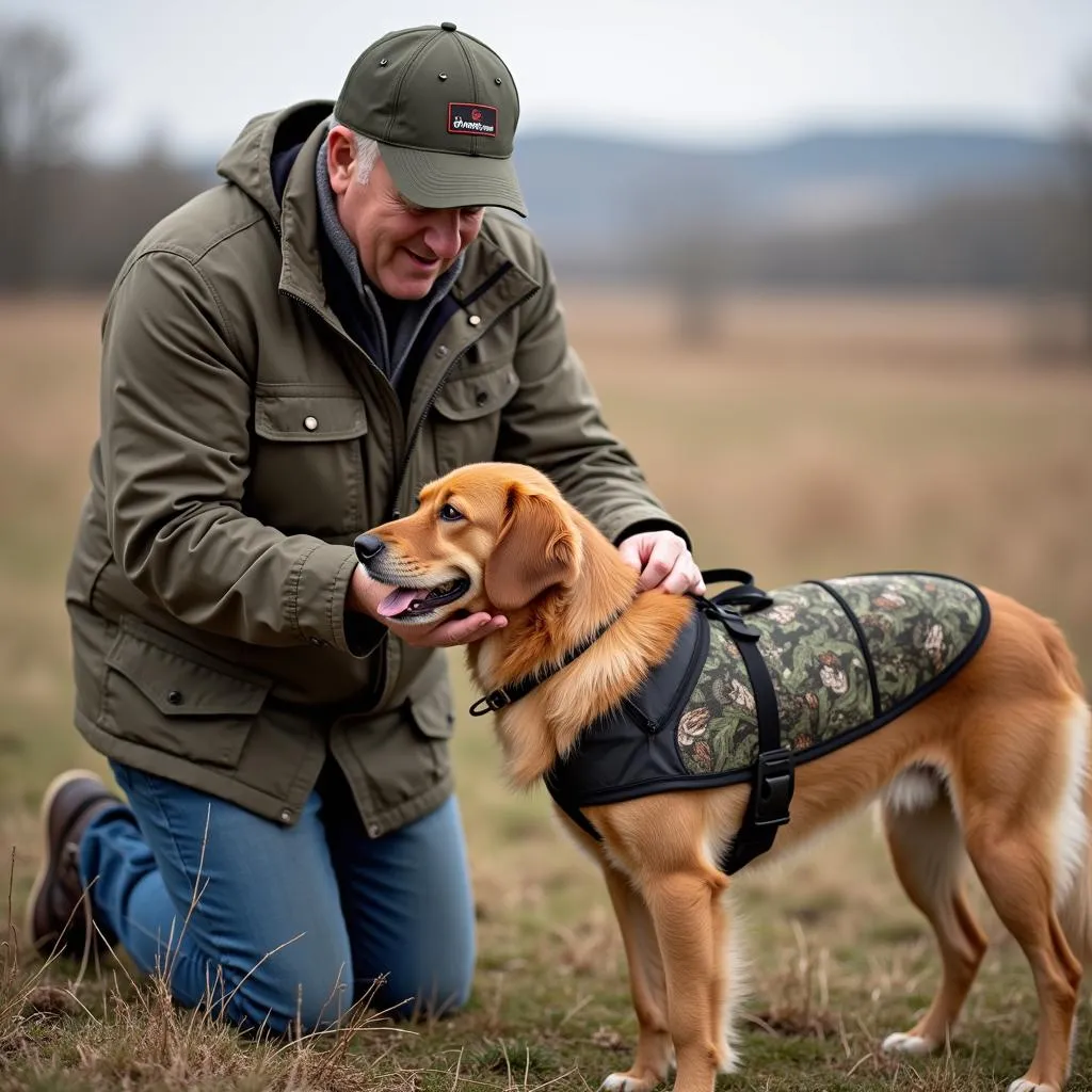 Orange Hunting Vest for Dog Size