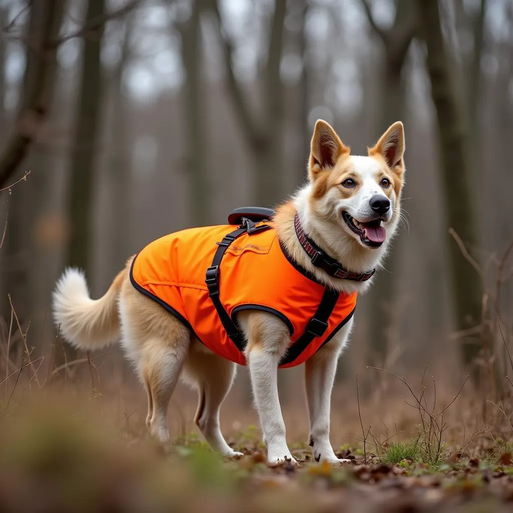 Orange Hunting Vest for Dog Visibility