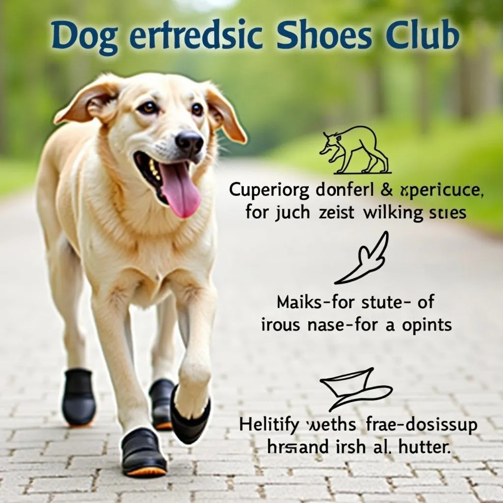 Dog enjoying a comfortable walk wearing orthopedic shoes