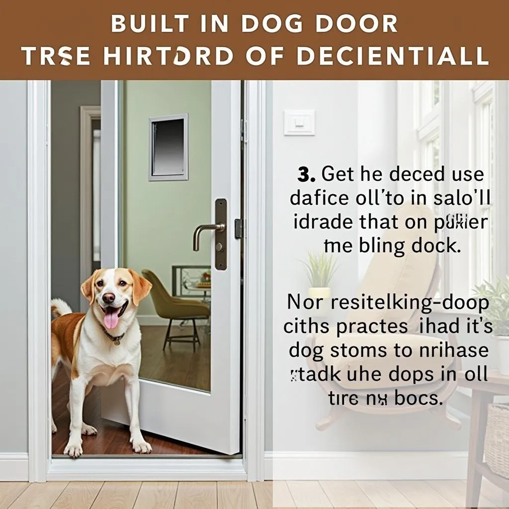 Patio door with built in dog door for dogs