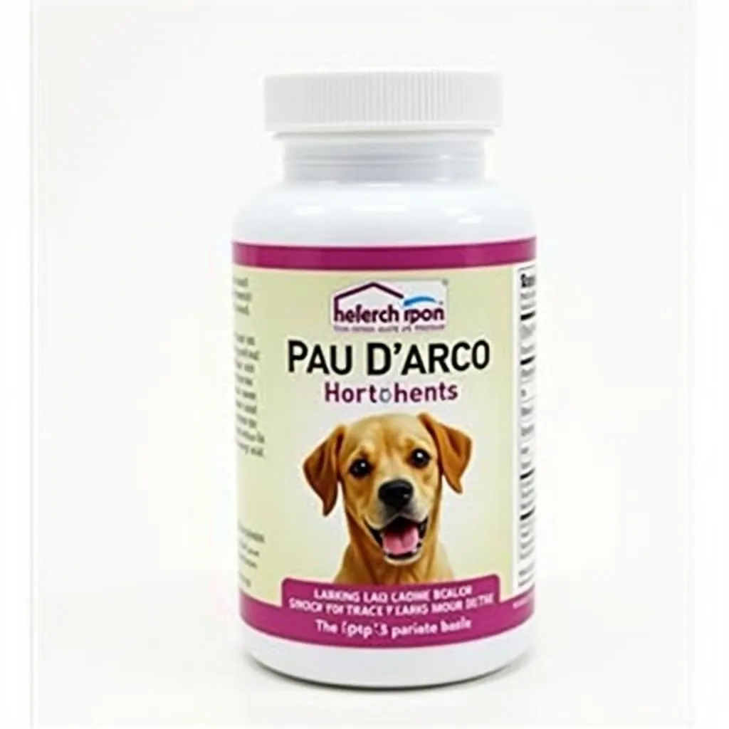 Pau d'arco supplement bottle for dogs