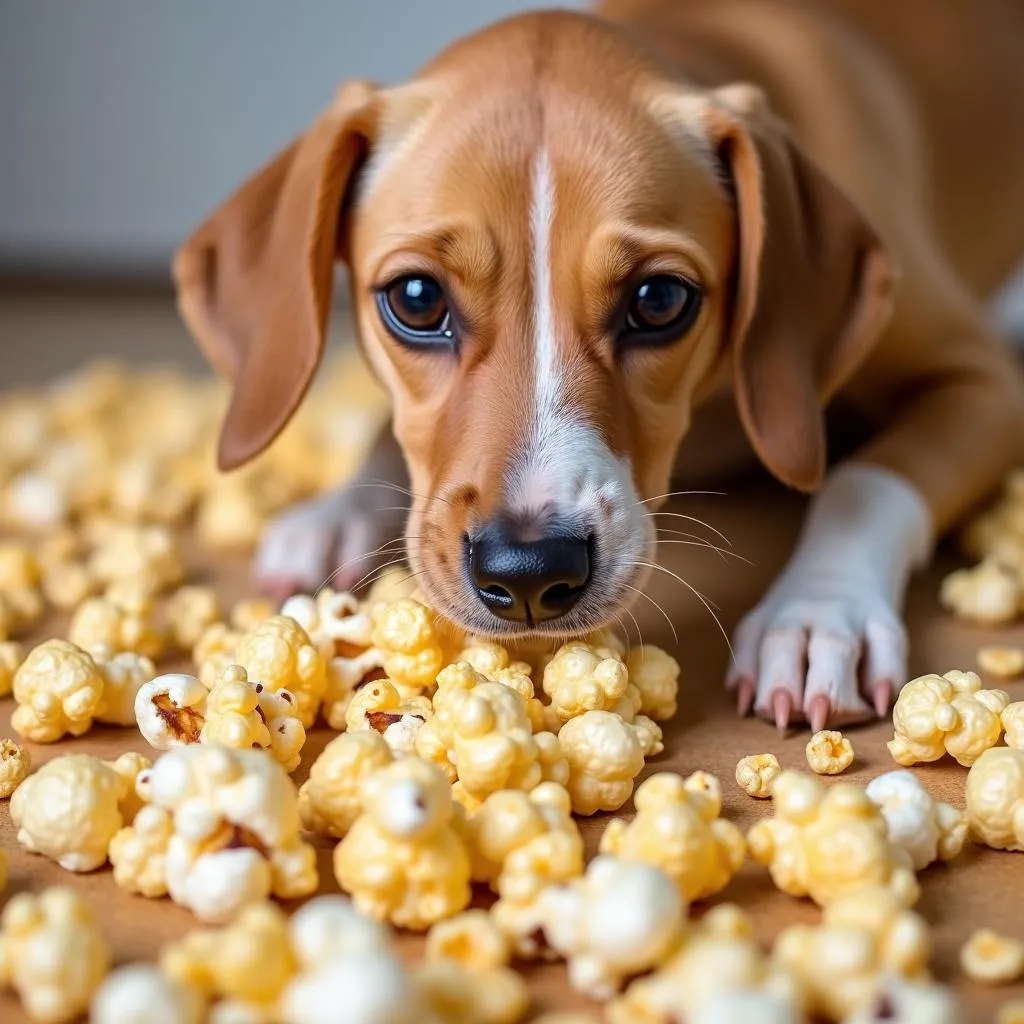 Peanut Butter Popcorn Ingredients for Dogs