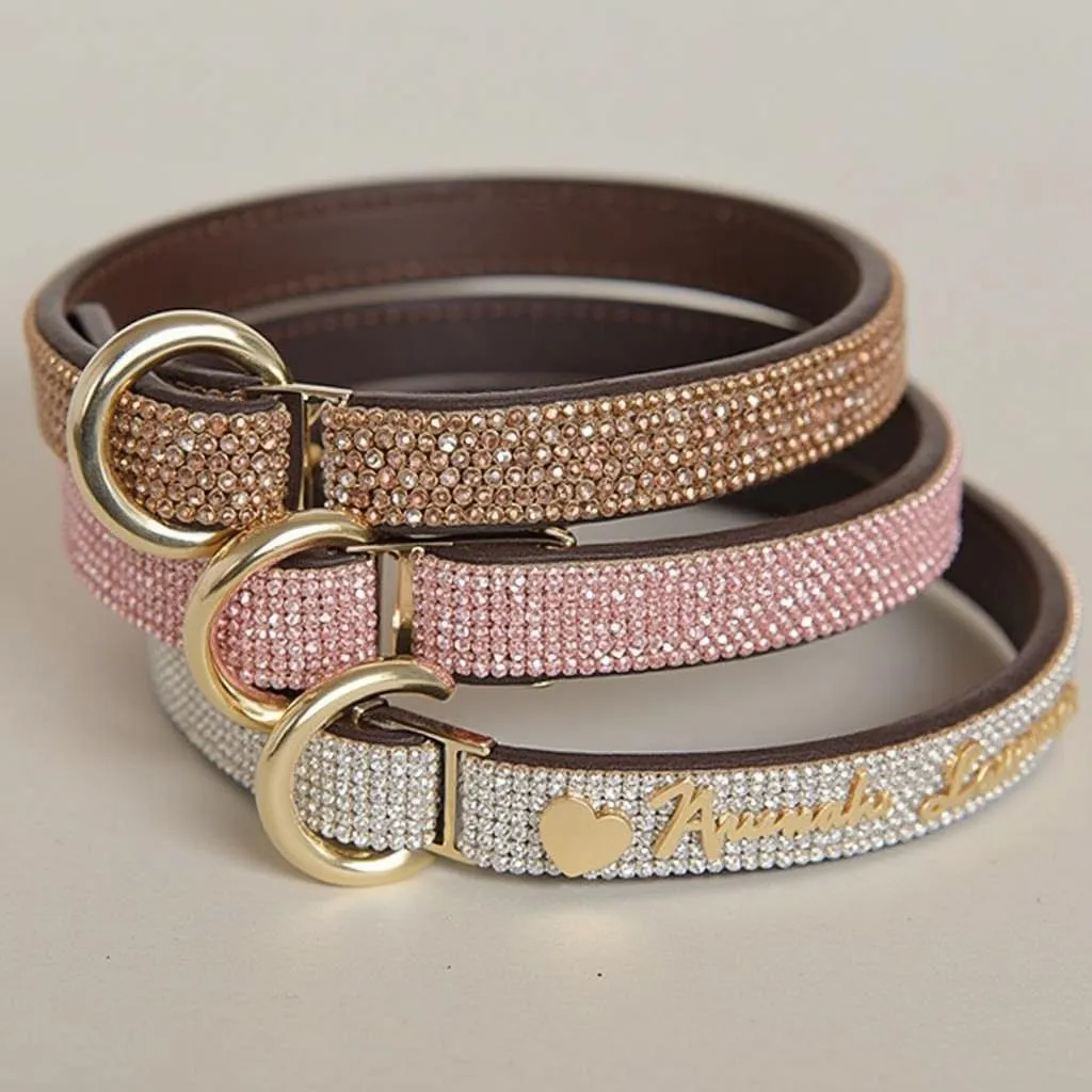 Personalized bling dog collars