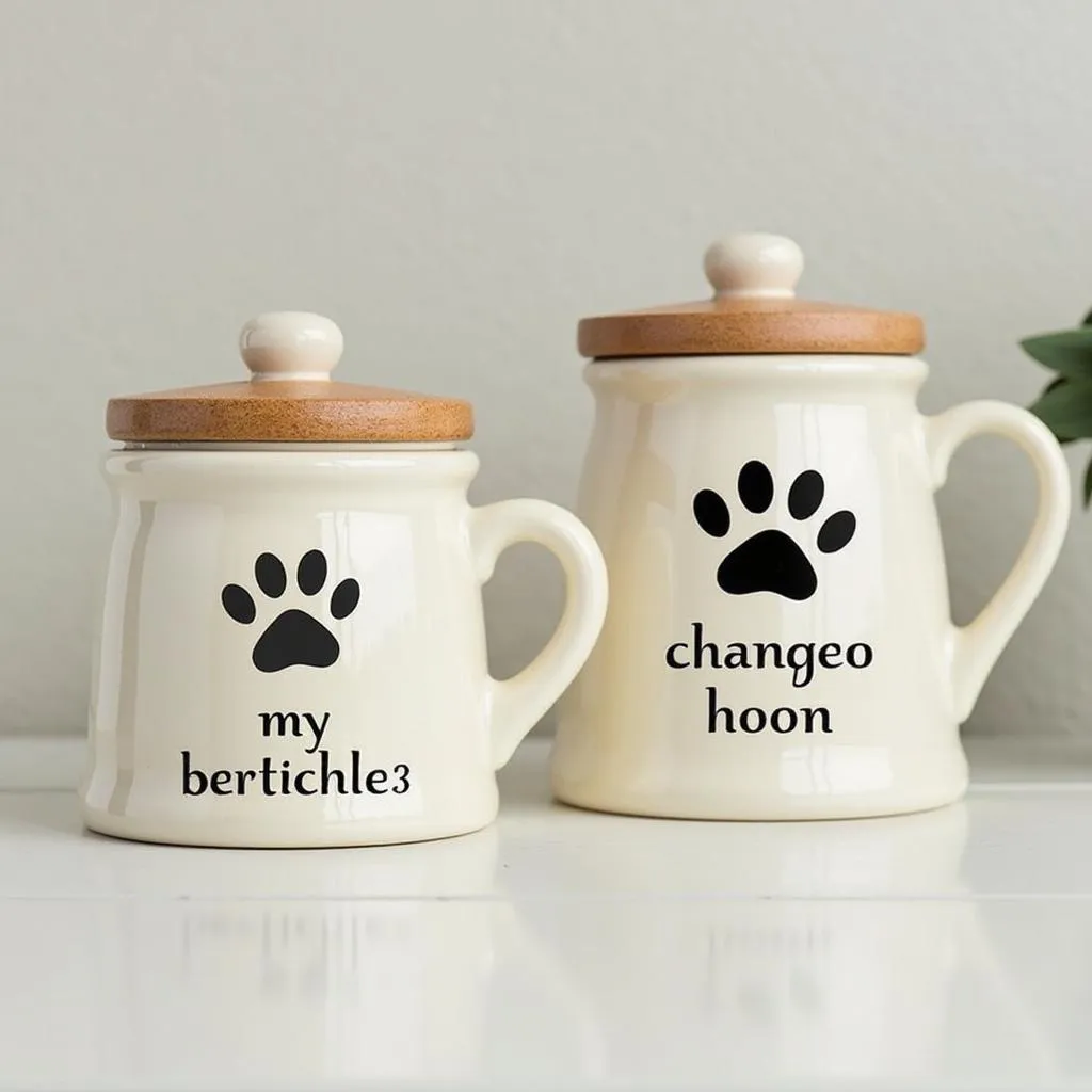 Personalized Ceramic Dog Treat Jars