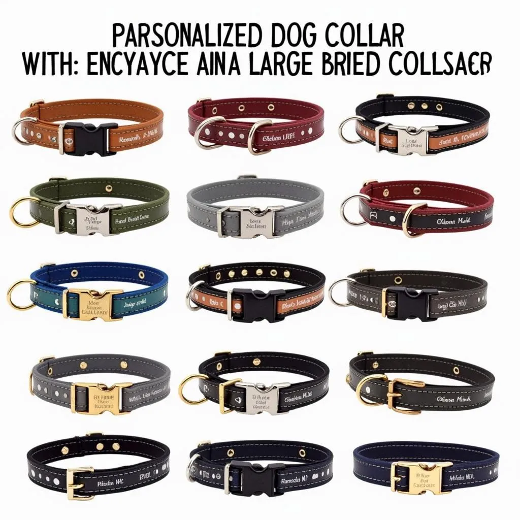 Personalized dog collars for large breed dogs