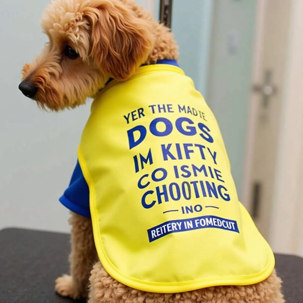 Personalized Dog Grooming Smock with Funny Saying