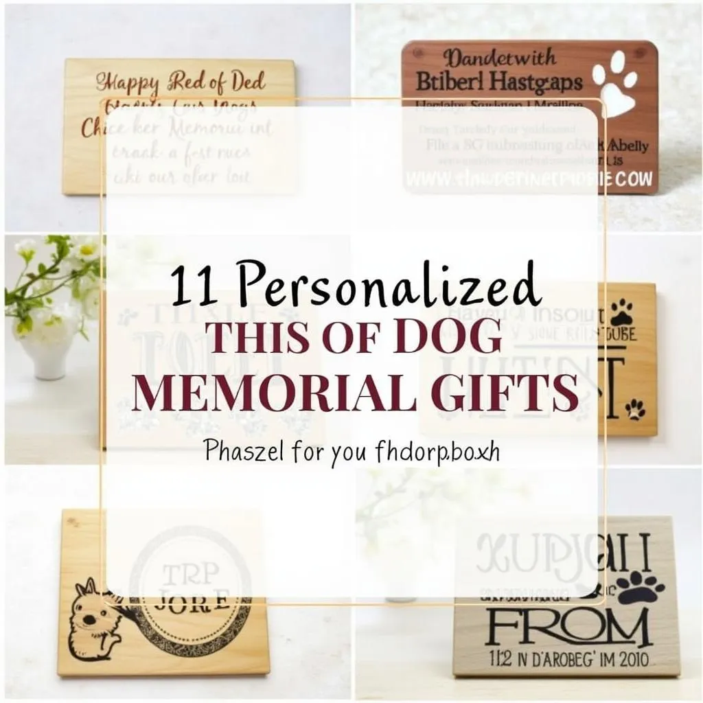 A curated selection of personalized dog memorial gifts available online