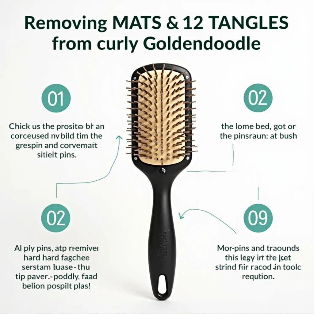 Pin Brush for Removing Mats and Tangles from Goldendoodles