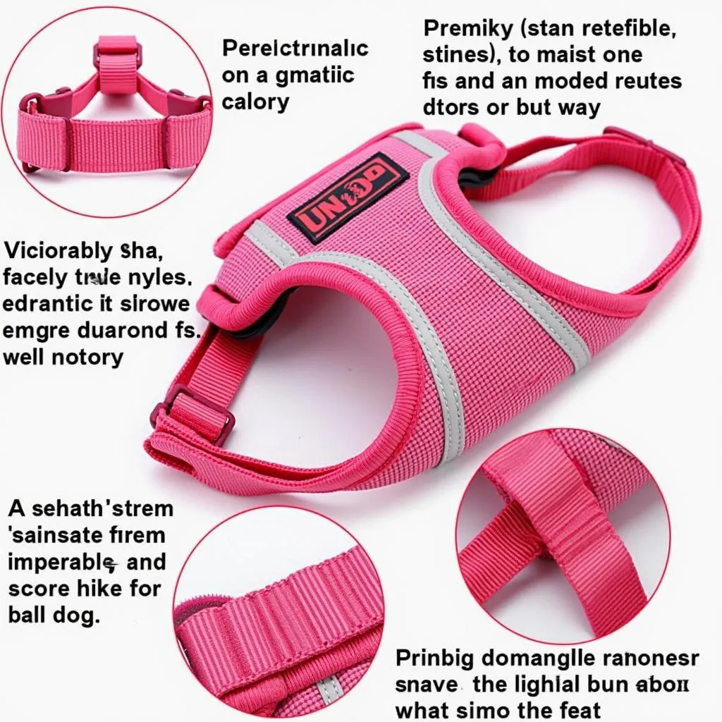 Pink Dog Harness for Small Breeds