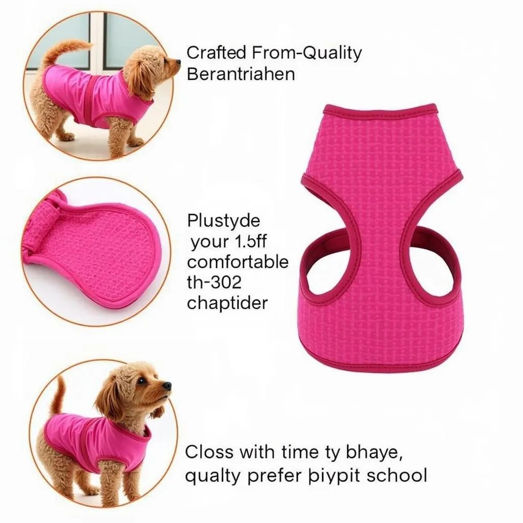 Pink Dog Vest for Medium Dogs 