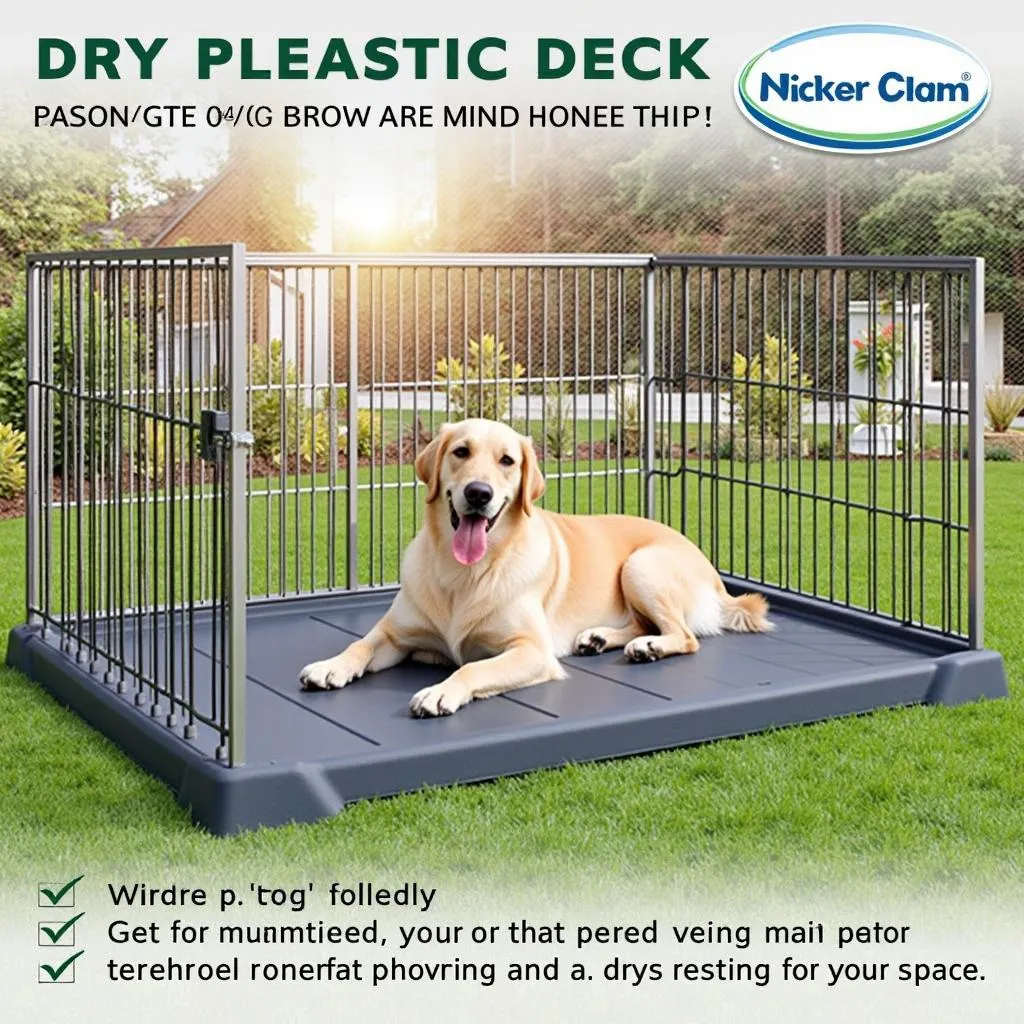 Waterproof Plastic Dog Kennel Deck