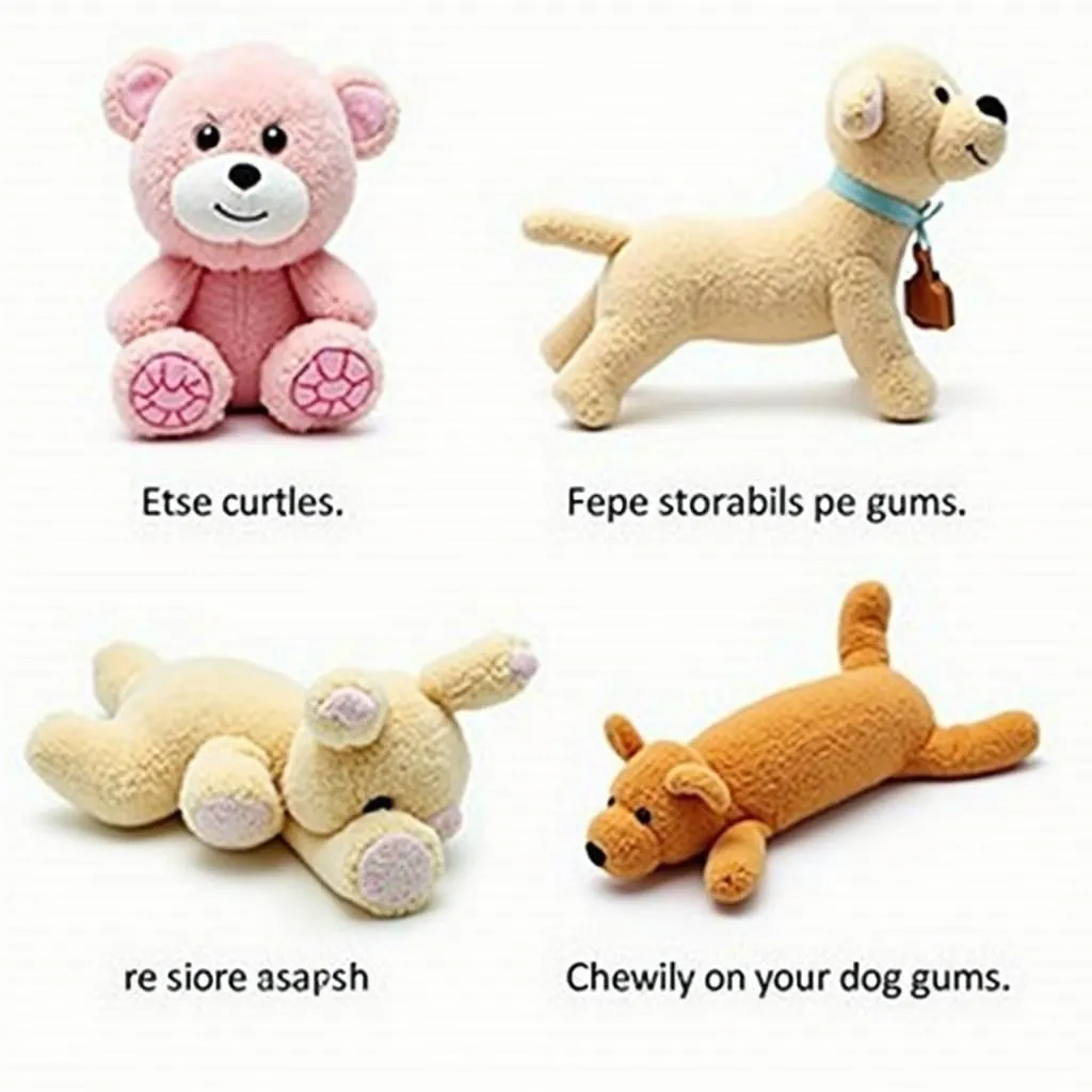 Dog Plush Toy Set - Super Soft and Cuddly Fun for Your Furry Friend