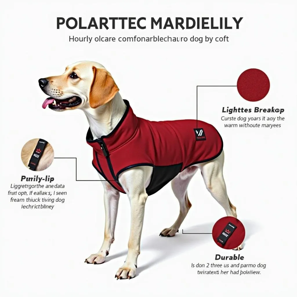 Polartec Fleece Dog Coat for Breathability and Durability