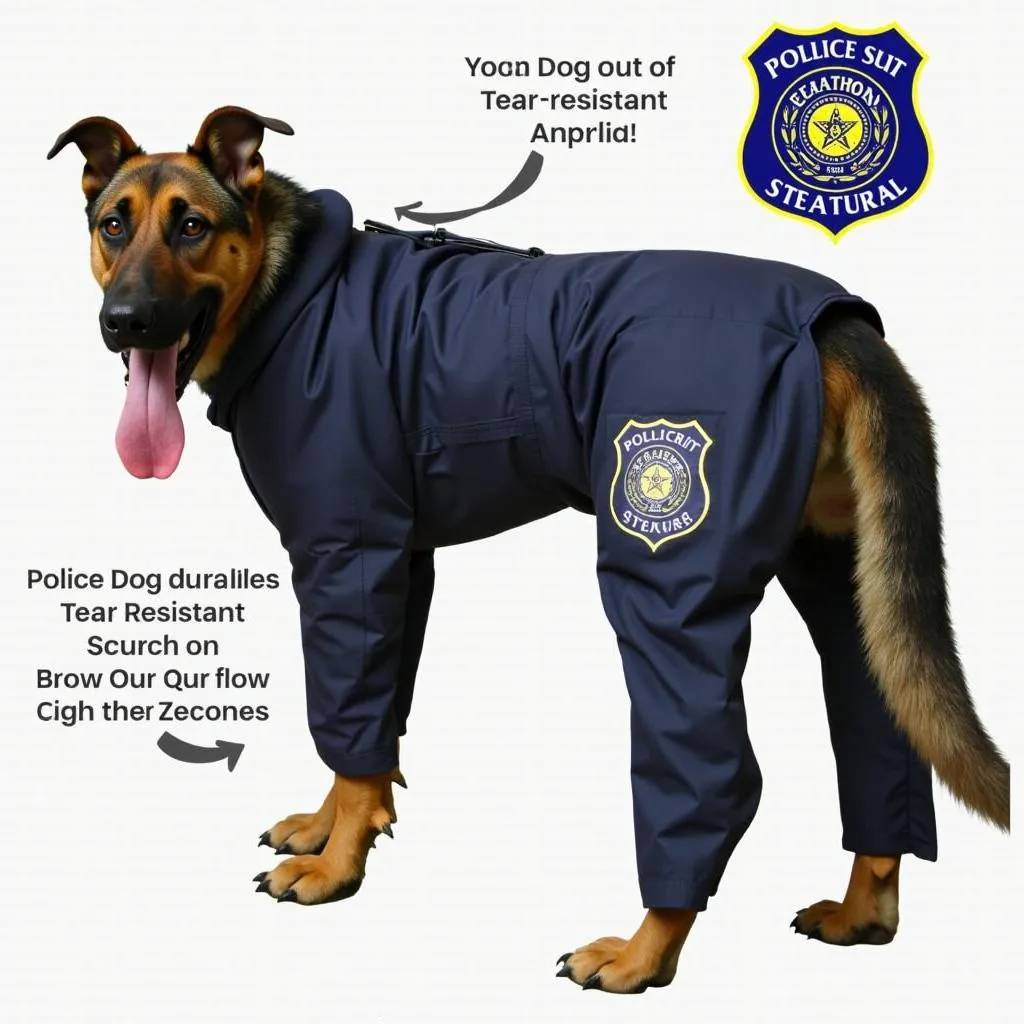 Police Dog Training Suit Made of Durable Material