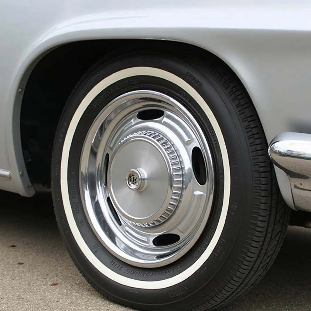 Pontiac Dog Dish Hubcaps on a Classic Car