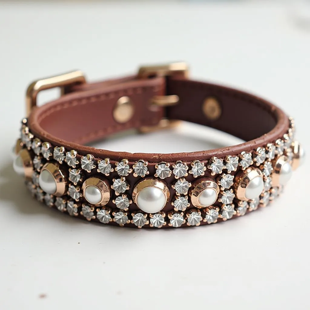 Pretty dog collars for female dogs with sparkling accents