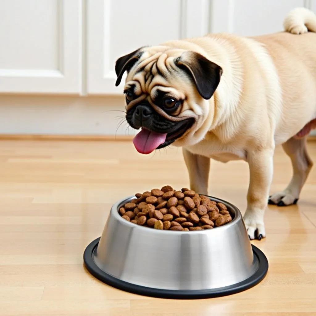 Stainless Steel Dog Food Bowl for Pugs