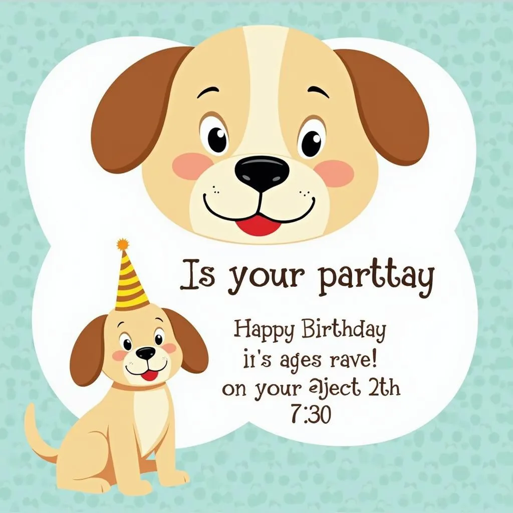 Adorable Puppy Dog Party Invitations