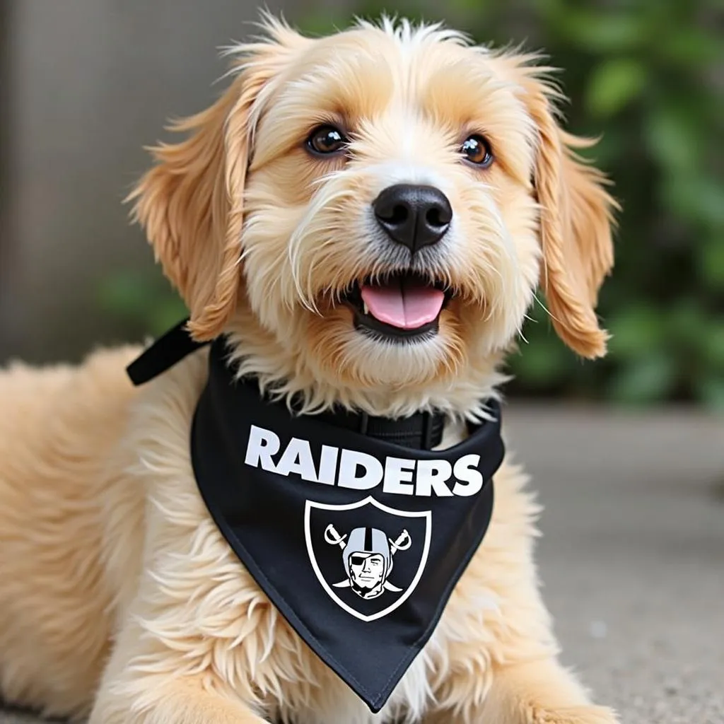 Oakland Raiders dog bandana