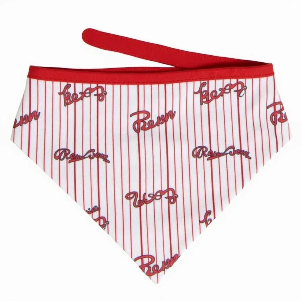 Red Sox Dog Bandana with Jersey Pattern