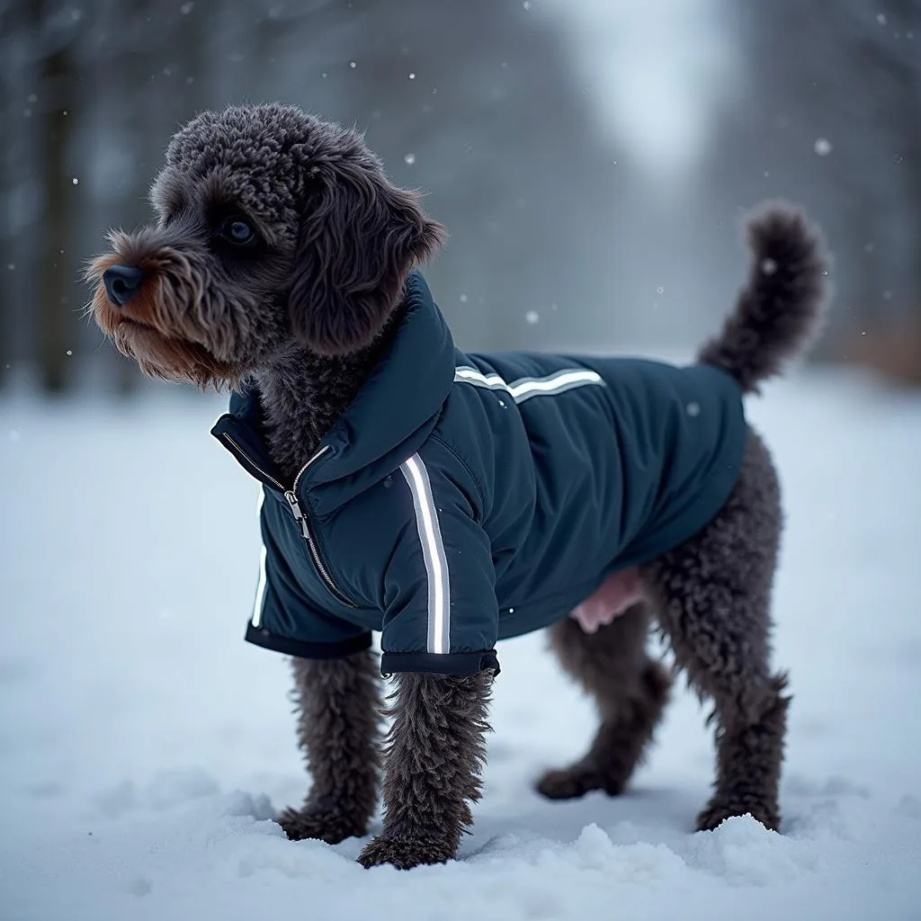 Winter Dog Jacket with Reflective Details