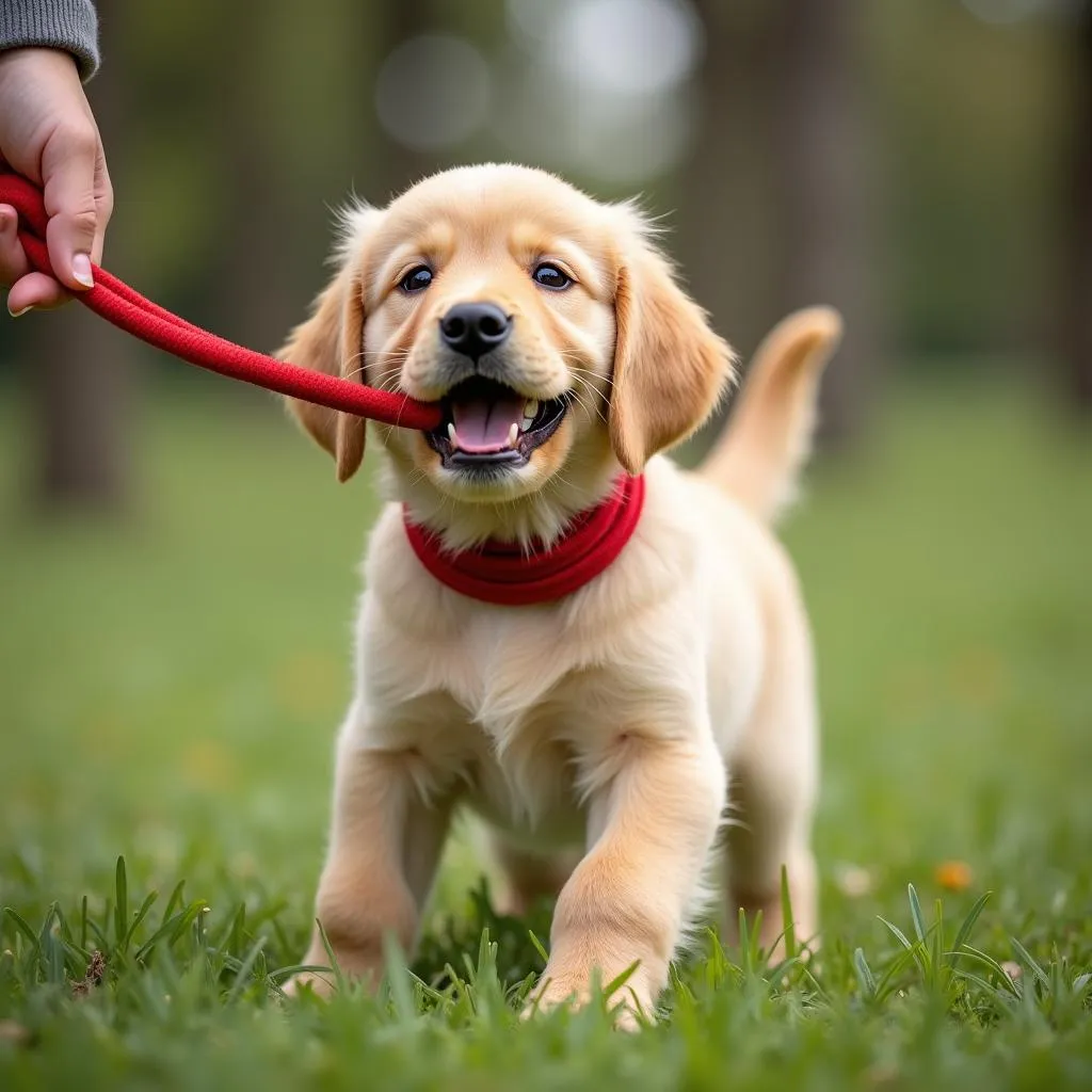 Rope collar for small dog breed