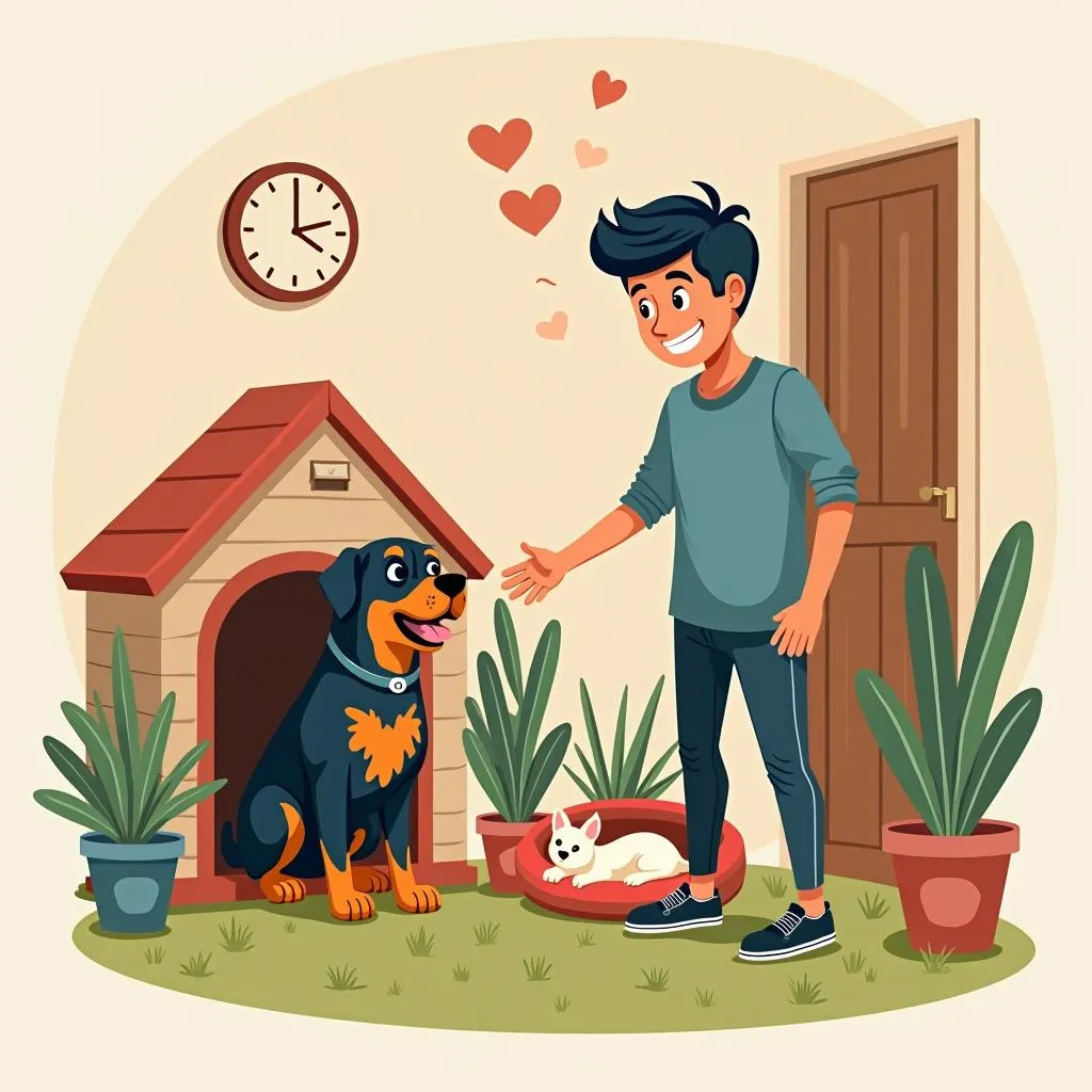 Training Your Rottweiler to Use Their Dog House