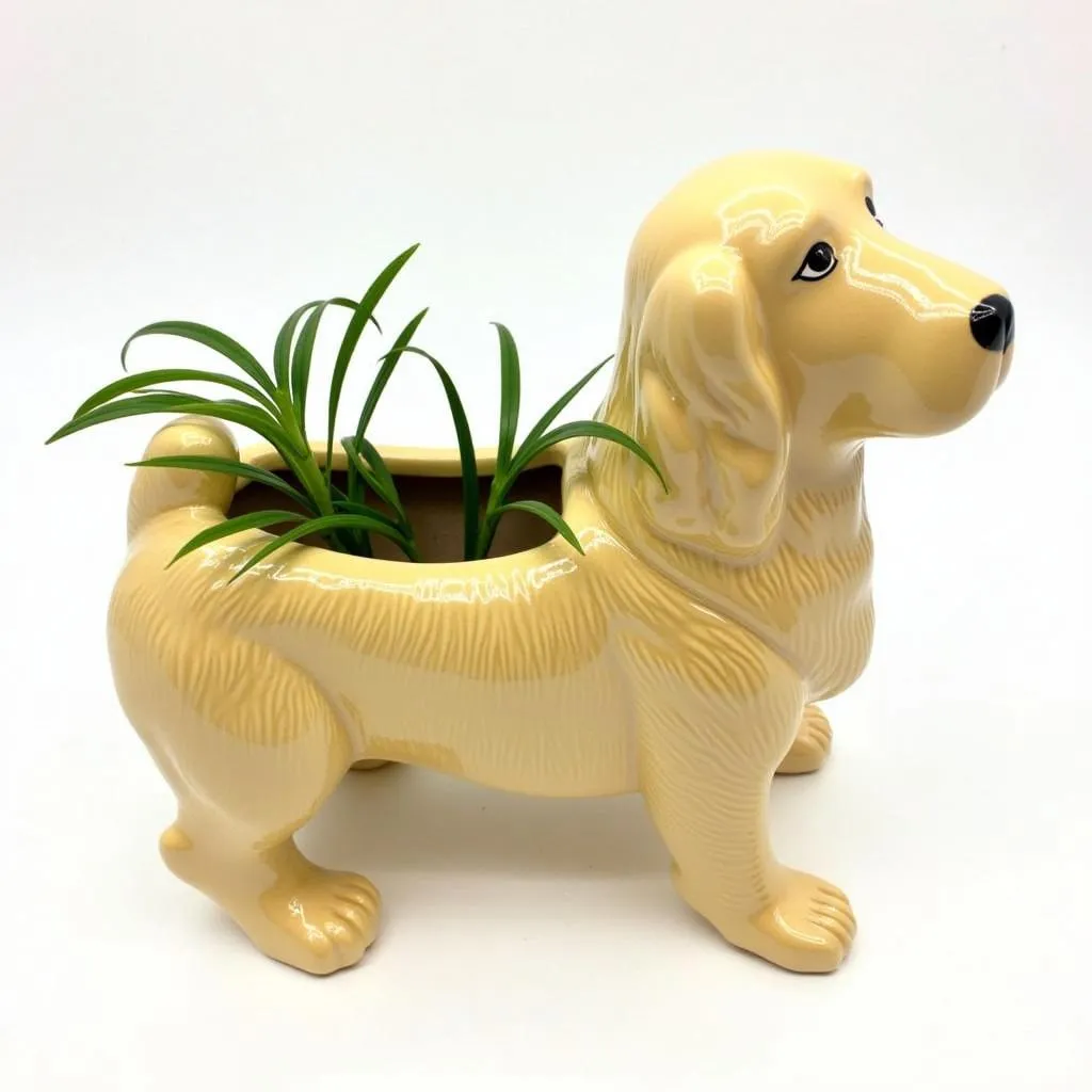 Royal Copley Dog Planter for Golden Retriever