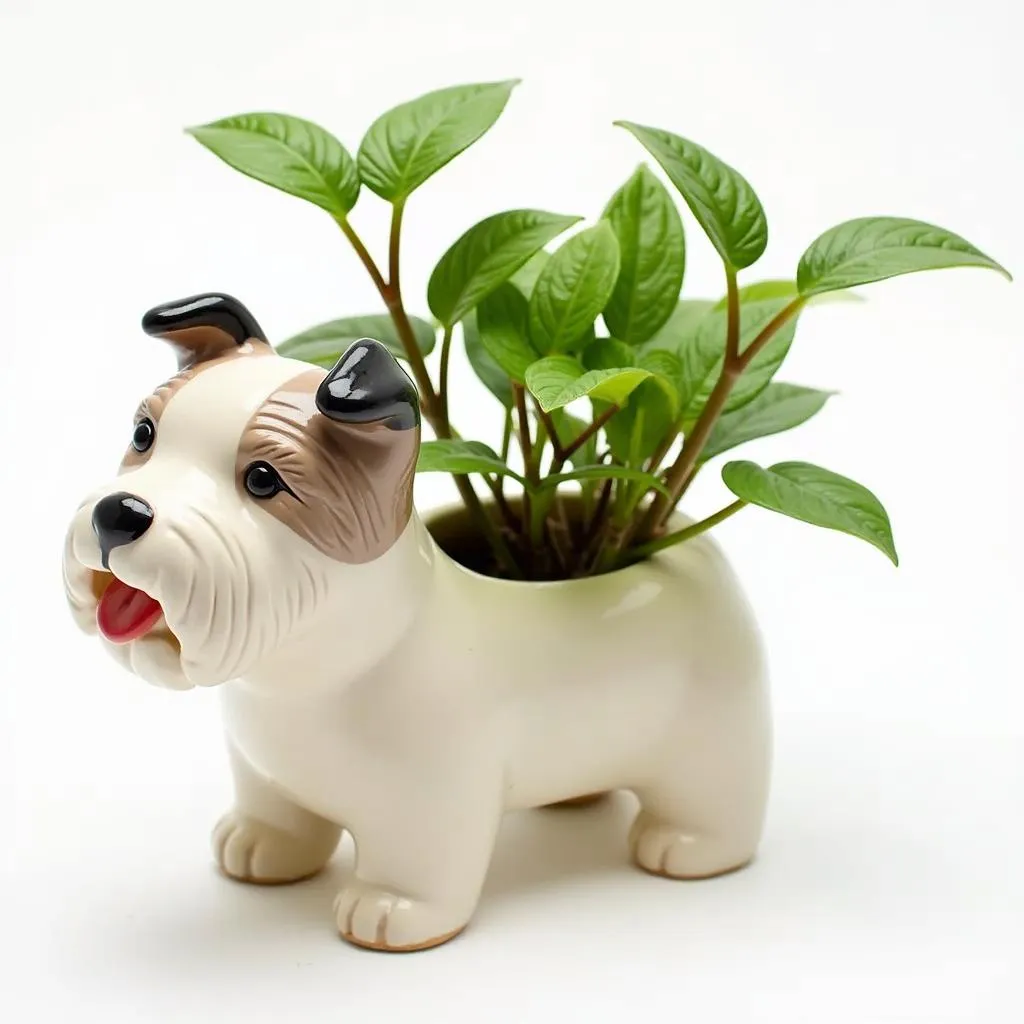 Royal Copley Dog Planter for Terrier