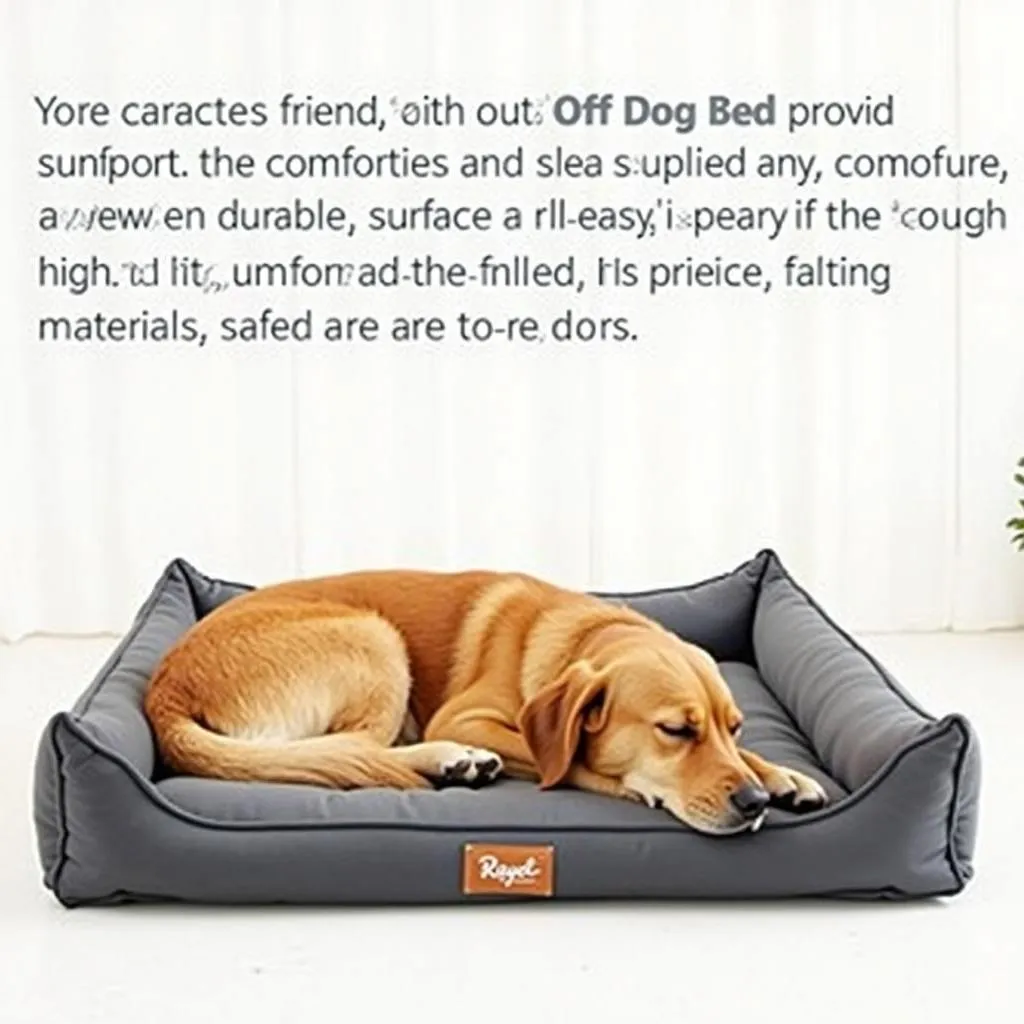 Comfortable rubber dog bed