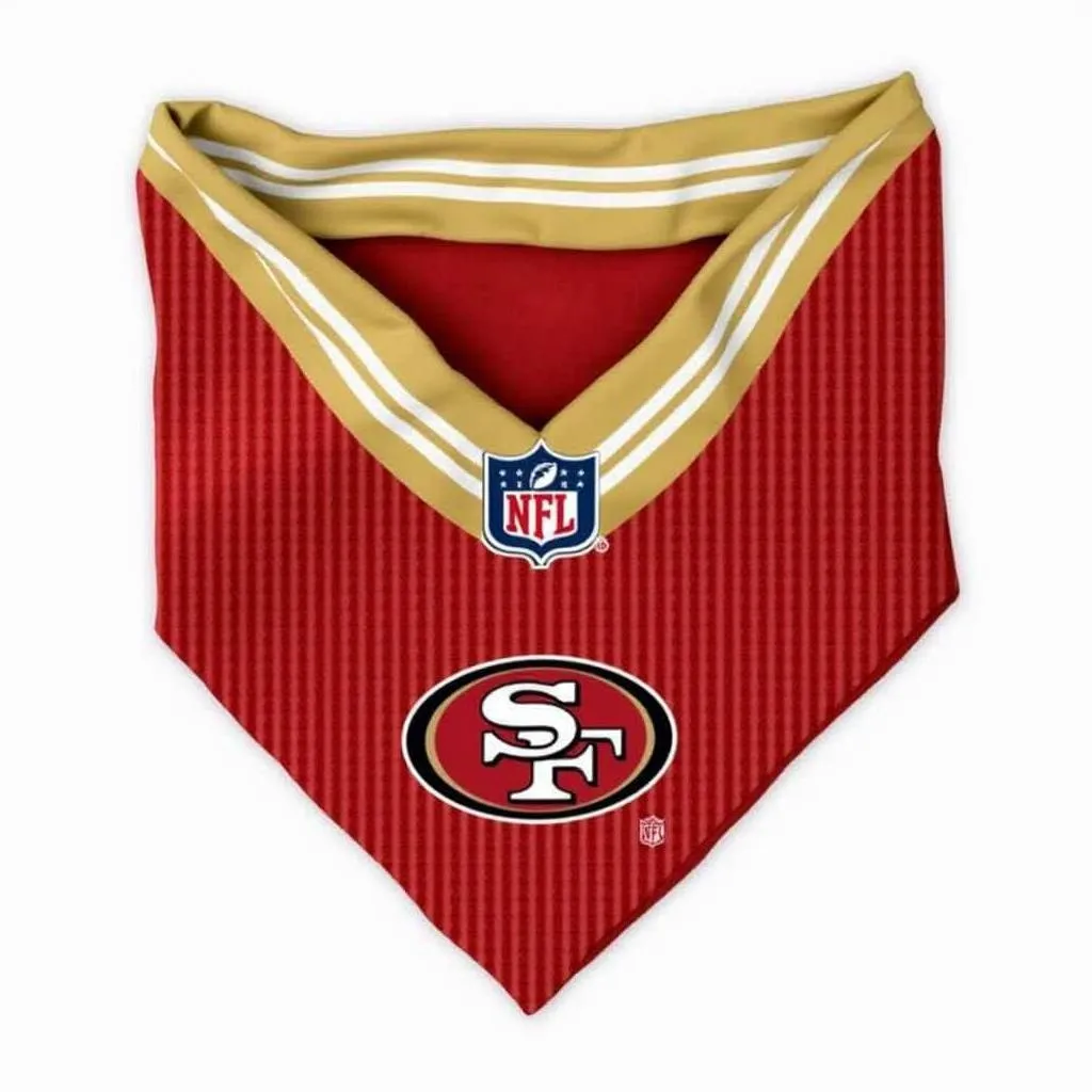 San Francisco 49ers dog bandana red gold jersey