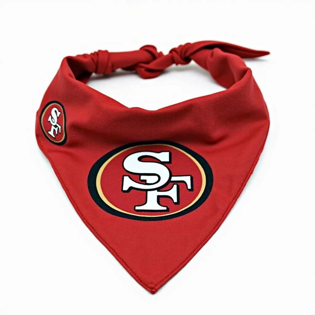 San Francisco 49ers dog bandana red gold logo