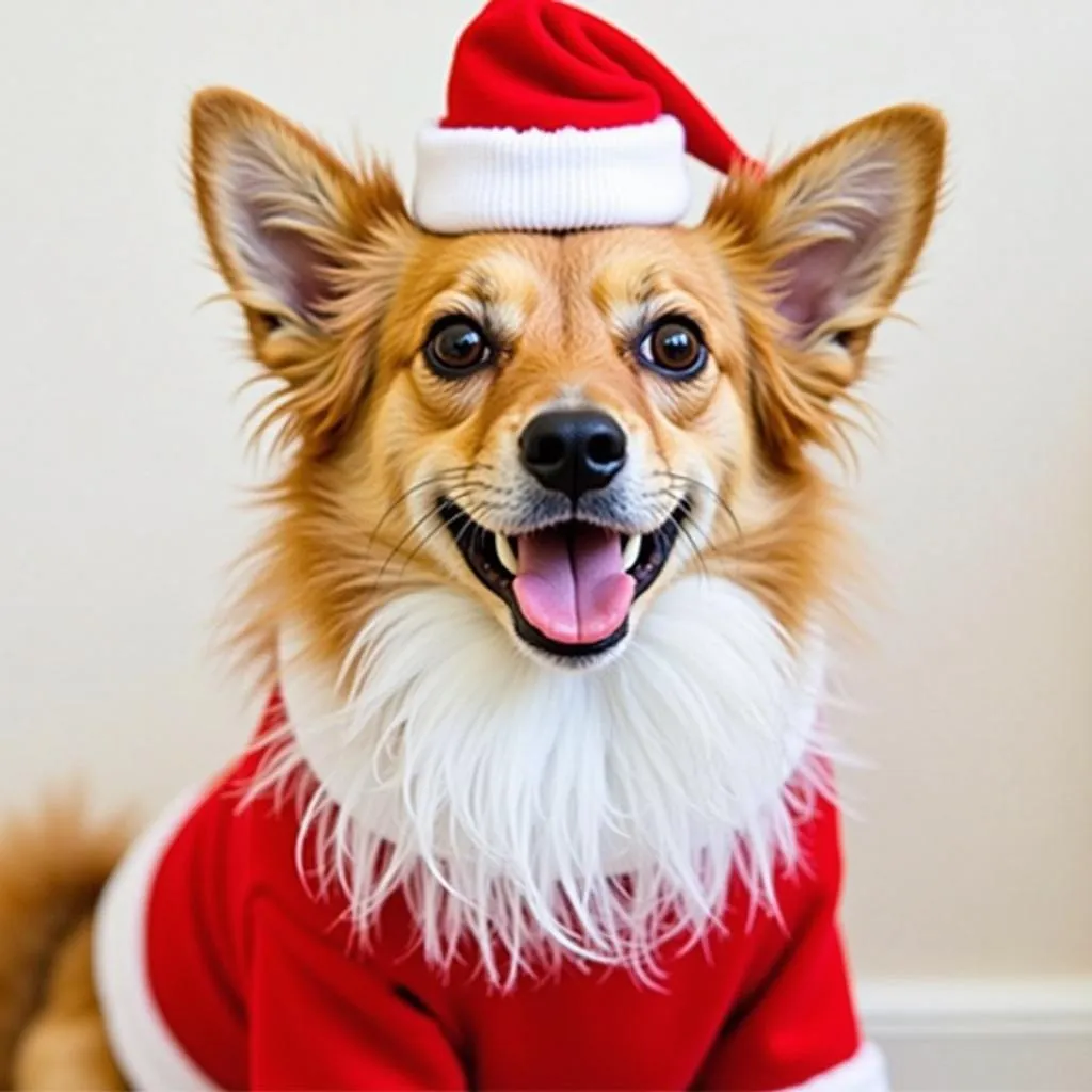 Santa Claus dog Christmas bow tie costume