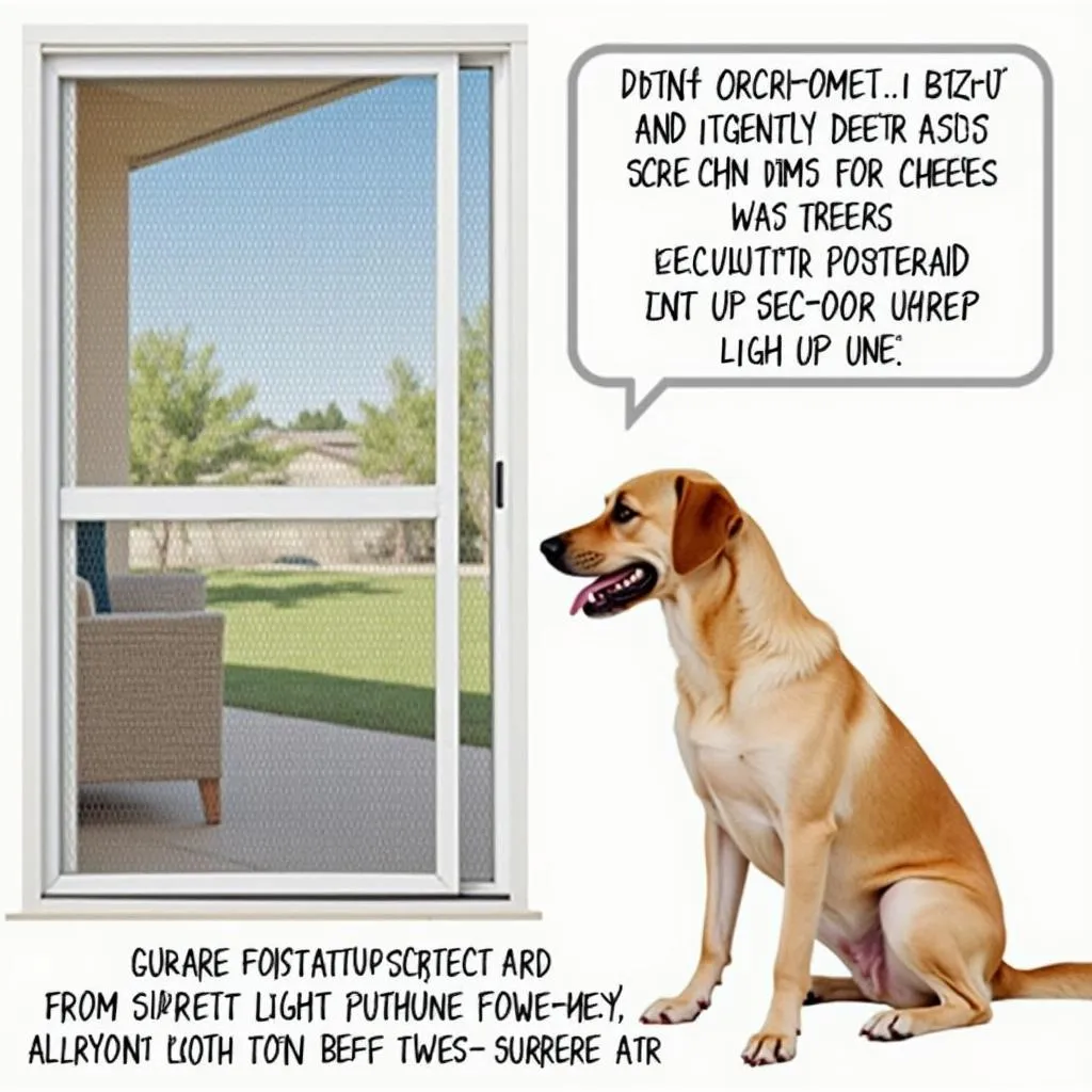 Dog Screen Door Protector Mesh Guard