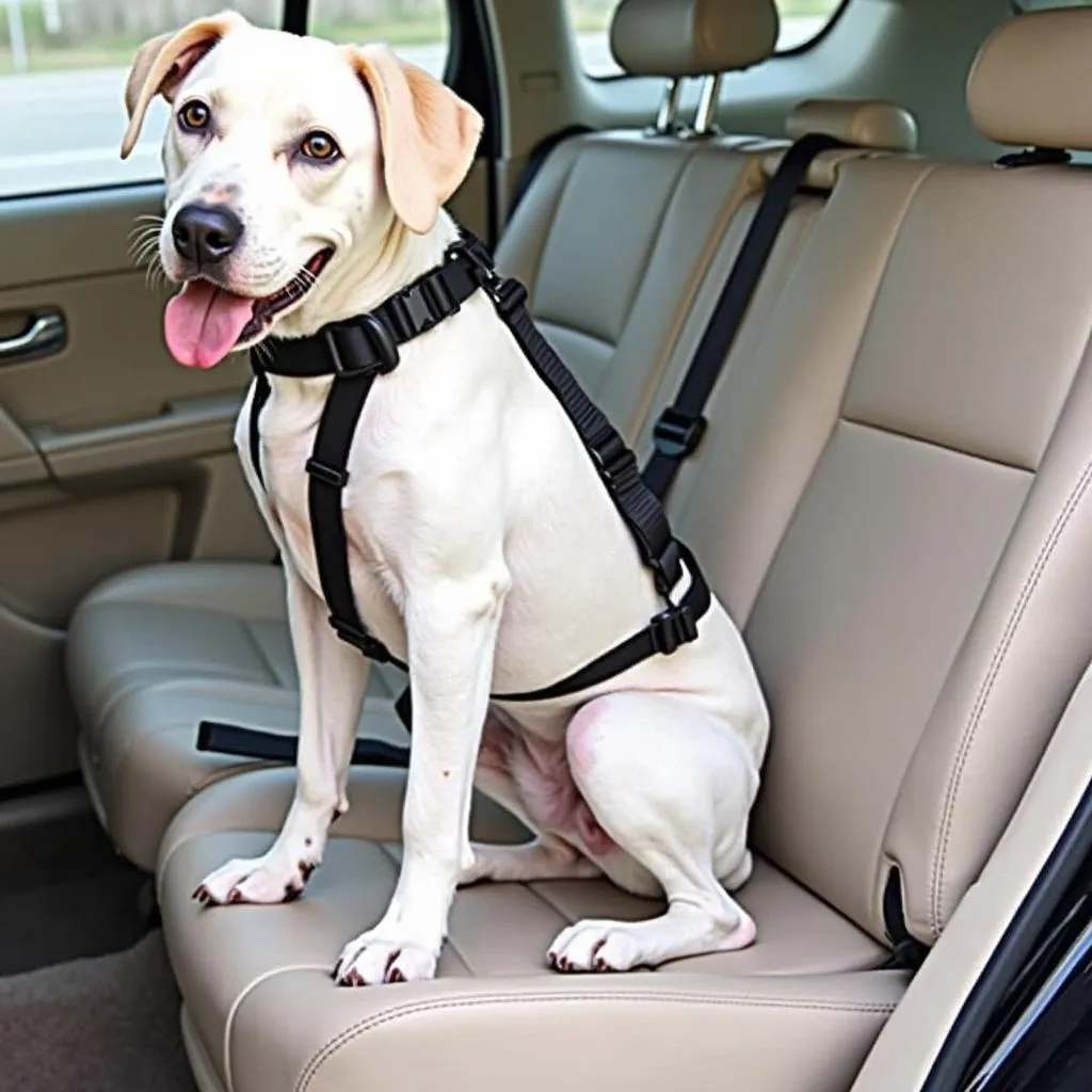 Dog Seat Belt Buckle Leash with Harness Combo