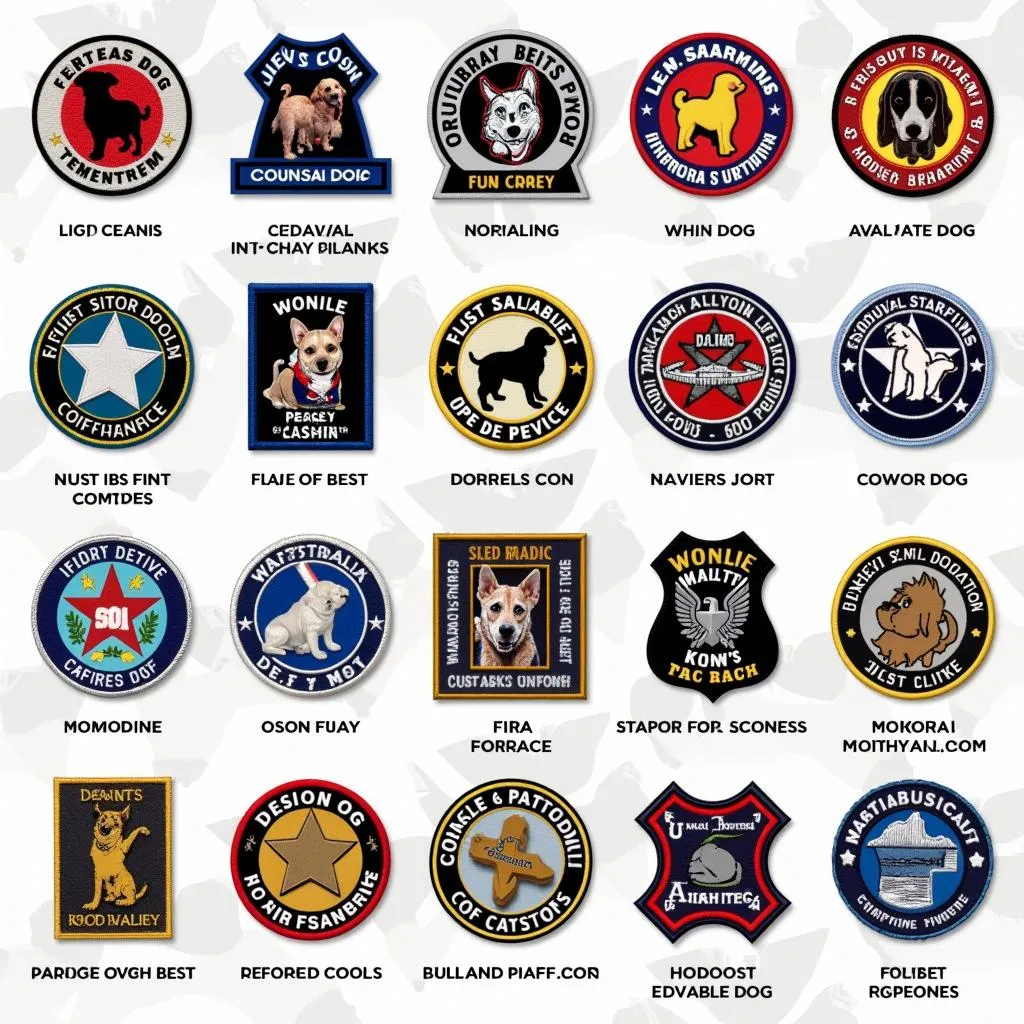 Various Service Dog Velcro Patch Options